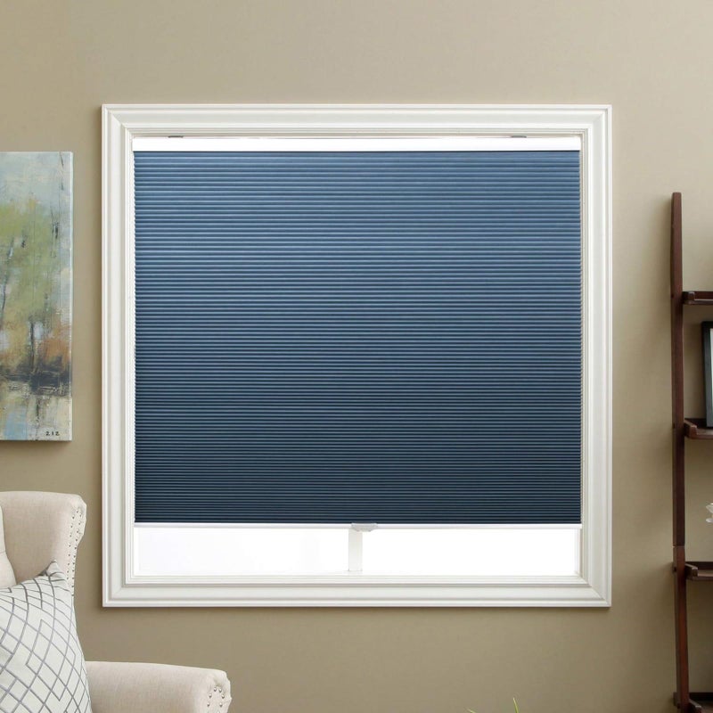 SBARTAR Blackout Cellular Shades Cordless Honeycomb Blinds for Windows Inside & Outside Mount 31" W x 64" H, Ocean Blue(Blackout) - Image 1